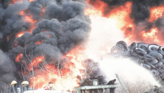 3R Tyrewise tyre pile fire in Canada
