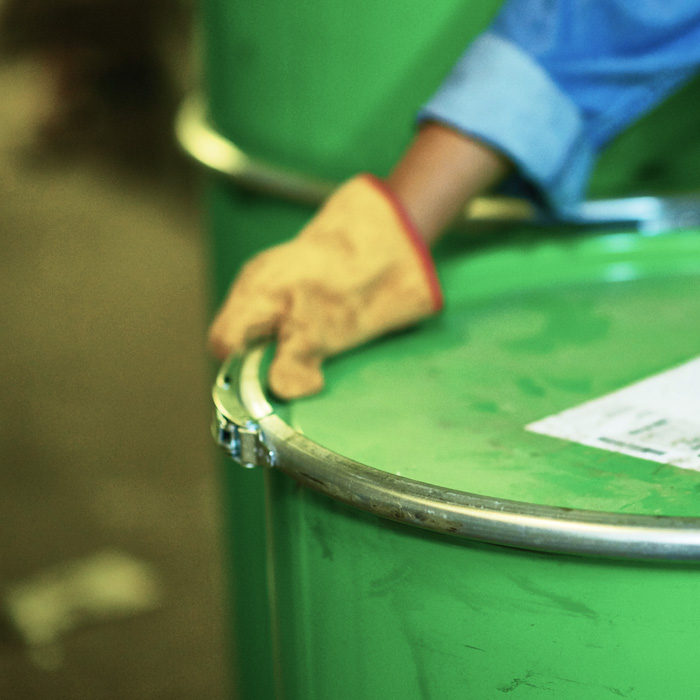 3R harzardous waste green barrel