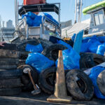 3R CE Adele Rose with tyres pulled from Auckland harbour